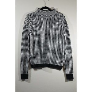 Sanctuary black  white checkered mock neck sweater